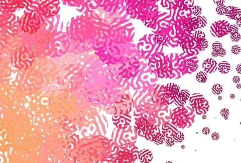 Light Pink, Yellow vector pattern with random forms. Stock Illustration