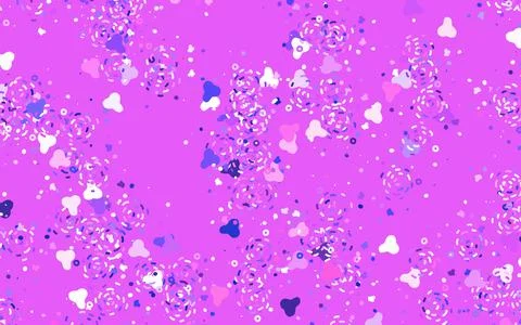Light Pink, Yellow vector pattern with random forms. Stock Illustration