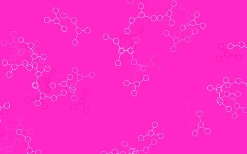 Light Pink, Yellow vector pattern with artificial intelligence network. Stock Illustration