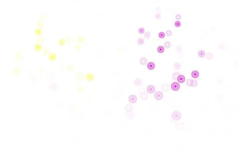 Light Pink, Yellow vector pattern with spheres. 스톡 일러스트