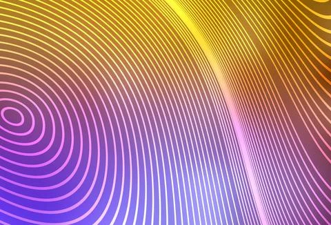 Light Pink, Yellow vector pattern with curved lines. イラスト素材