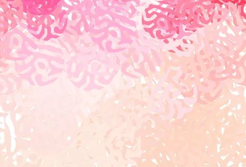 Light Pink, Yellow vector pattern with random forms. Stock Illustration