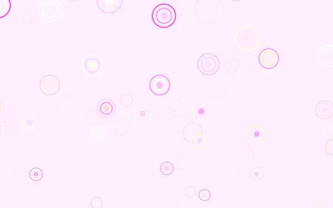 Light Pink, Yellow vector pattern with spheres. Stock Illustration