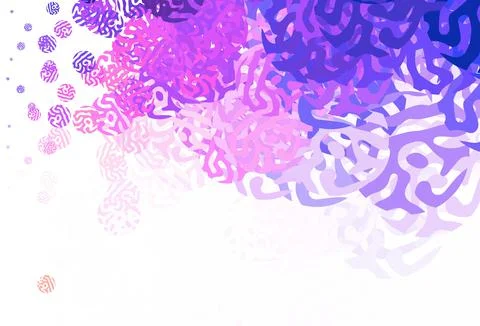 Light Pink, Yellow vector pattern with random forms. Illustrazione stock