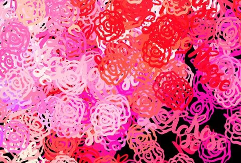 Light Pink, Yellow vector pattern with random forms. Illustrazione stock