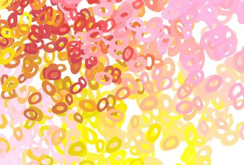 Light Pink, Yellow vector pattern with spheres. Stock Illustration