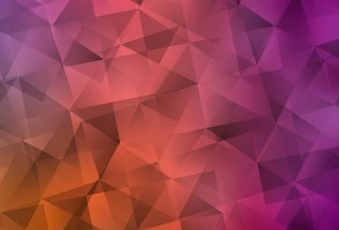 Light Pink, Yellow vector polygon abstract backdrop. Stock Illustration