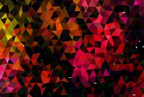 Light Pink, Yellow vector shining triangular pattern. 스톡 일러스트