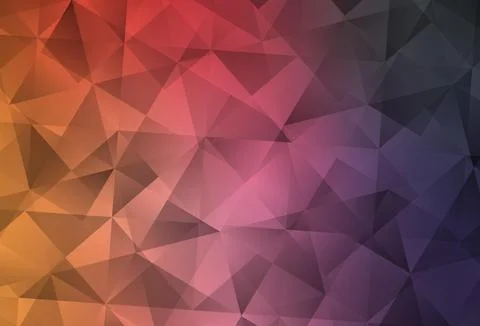 Light Pink, Yellow vector shining triangular background. Stock Illustration