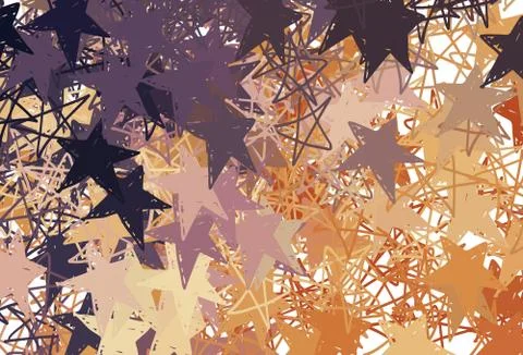 Light Pink, Yellow vector template with sky stars. Stock Illustration