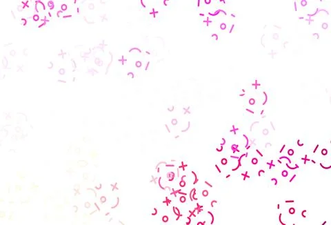 Light Pink, Yellow vector template with math simbols. Stock Illustration