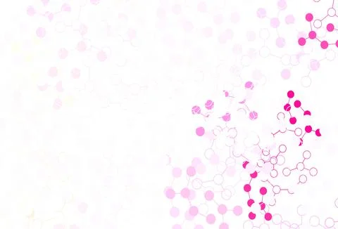 Light Pink, Yellow vector template with artificial intelligence structure. Stock Illustration