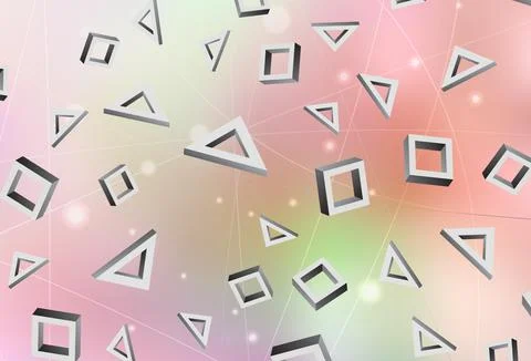 Light Pink, Yellow vector template with rhombus. Stock Illustration