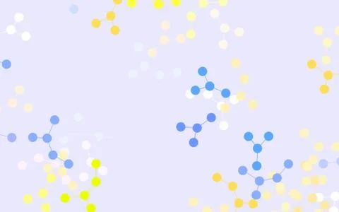 Light Pink, Yellow vector texture with artificial intelligence concept. Illustrazione stock