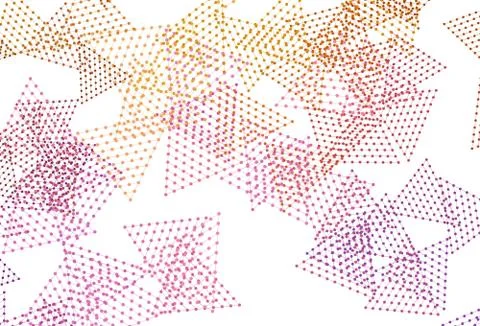 Light Pink, Yellow vector texture with triangular style with circles. Ilustração Stock