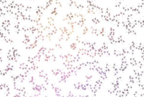 Light Pink, Yellow vector texture with colored lines, dots. Illustrazione stock
