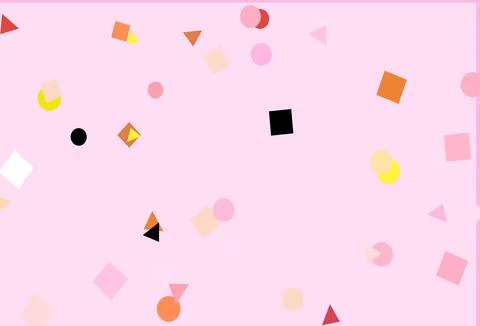 Light Pink, Yellow vector texture in poly style with circles, cubes. Ilustración de archivo
