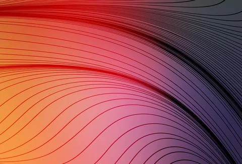 Light Pink, Yellow vector texture with bent lines. Stock Illustration