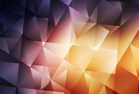 Light Pink, Yellow vector triangle mosaic template. 스톡 일러스트
