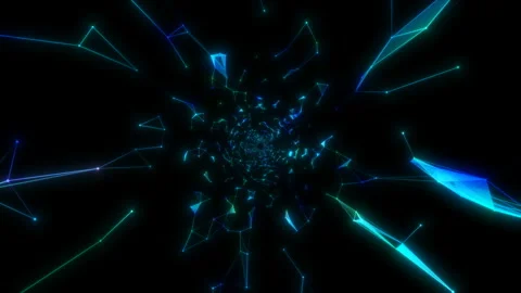 Light points. Abstract science, technology and engineering motion background Stock Footage 111906512