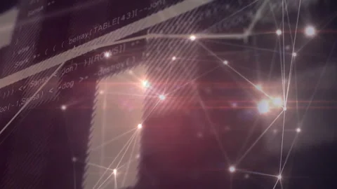 Light points fading starting node linking forming network sliding panels Stock Footage 312240498