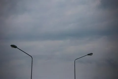Light pole and lamp Stock Photos