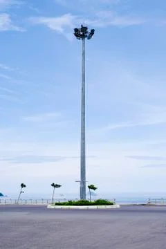 Light pole on blue sky background Foto stock
