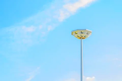 Light pole in the blue sky Stock Photos