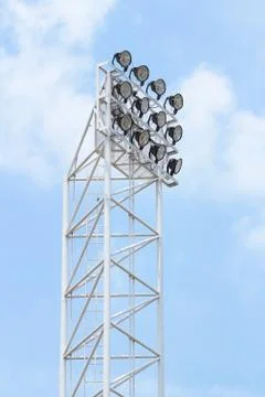 Light pole on blusky background Stock Photos