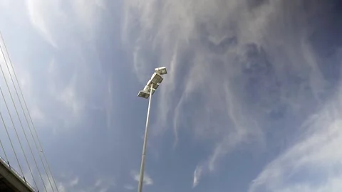 Light Pole cloudy day Stock Footage 171373570