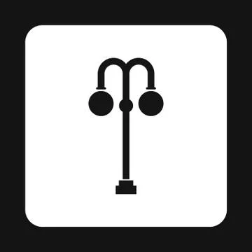 Light pole icon, simple style Stock Illustration