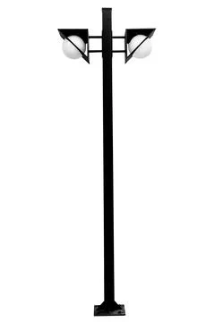Light pole isolated on white Stock Photos