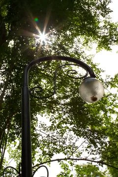Light Pole in a park Stock Photos
