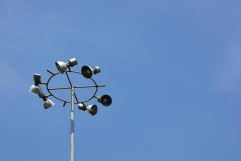 Light pole on sky background Stock Photos
