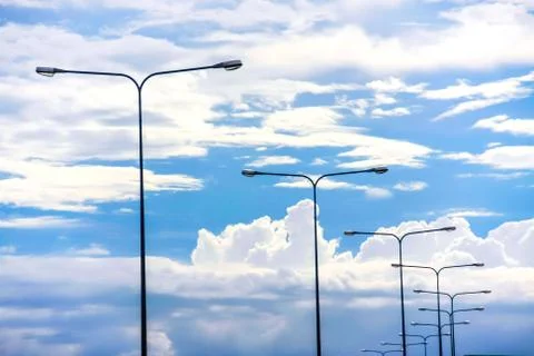 Light pole on sky Stock Photos