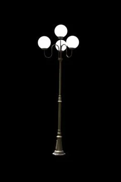 Light poles lamppost isolate Stock Photos