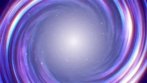 Light portal with flying particles of light. Blue purple vortex with light Stock Footage 252190924