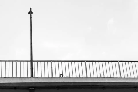 Light Post With Blue Sky Background and multi light Stock Photos