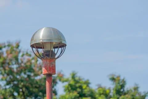 Light Post old With Blue Sky Background Foto stock