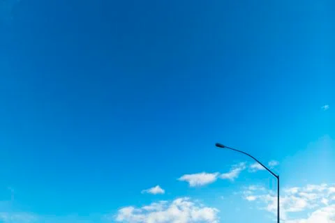 Light post over a blue day. Foto stock