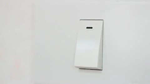 Light power switch being turned on off Stock Footage 21453887