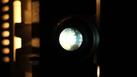 Light prijector working process 4 Stock Footage 318310471