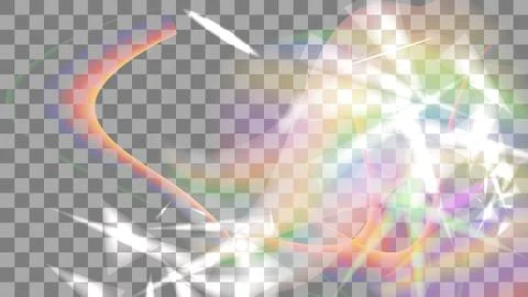 Light, prism, flare, overlay, refraction Stock Illustration