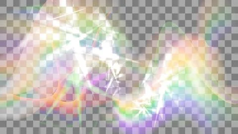 Light, prism, flare, overlay, refraction Stock Illustration