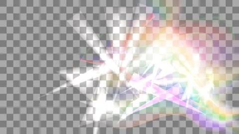 Light, prism, flare, overlay, refraction Stock Illustration