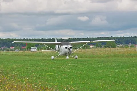 Light private airplane Stock Photos