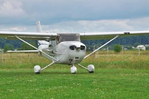 Light private airplane Stock Photos