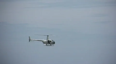 Light private helicopter Stock Footage 459781
