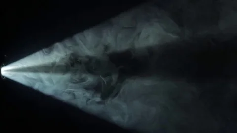 Light Proyector with Heavy Smoke Stock Footage 69085041