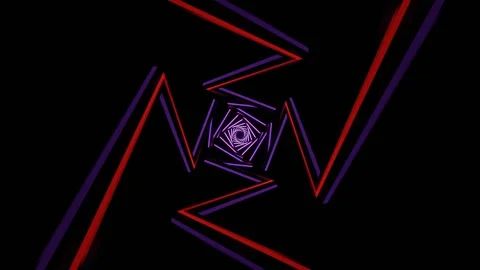 Light Purple and Red Neon Lightning Tunnel Background VJ Loop in 4K Stock Footage 330726476